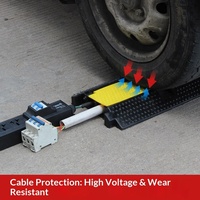 Protecteur de câble Rampe de couverture de fil PVC TPE Caoutchouc Fil de protection Cordon Rampe Allée