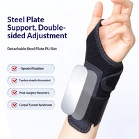 Nouvelle attelle de poignet en fibre de polyester simple pour soutien, compression élastique et conception ajustable pour les tendons