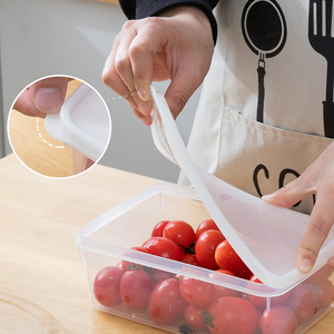 Özelleştirme beyaz şeffaf kovaları organizatör gıda buzdolabı taze 0.7L kutusu plastik PP gıda saklama kabı - Product Image 5