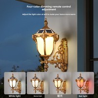 Lampe murale solaire extérieure de style européen, étanche IP65, modèle fleur papillon, 36 LED, 3500K blanc chaud, 12-16h