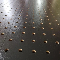 Panneau mural et de plafond perforé en MDF mélaminé sablé moderne, diamètres 5mm-9mm, E0, résistant à l'humidité, pour meubles