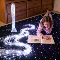Tubes Snoezelen multisensoriels, colonne d'eau sur pied, lampe à fibres optiques, tapis lumineux étoilé, lumière pour chambre d'autisme