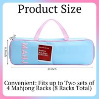 Sac de transport pliable robuste et luxueux en velours et polyester pour Mahjong, avec grande capacité, style fourre-tout