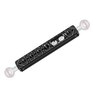 FEICHAO 120mmCheese Plate Multi Holes Bar1/4&quot; 3/8&quot; ARRI for <strong>DSLR</strong> <strong>Camera</strong> Cage Rig Video <strong>Rail</strong> <strong>Slider</strong> Mount Light Extension Bracket - Product Image 3
