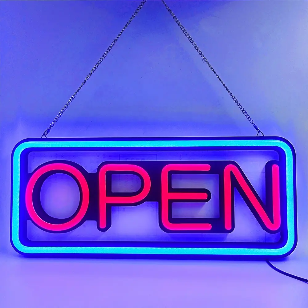 Open Close Teken Winkel Open Opknoping Zakelijke Verlichting 24 Uur Neon Winkel Led Open Teken