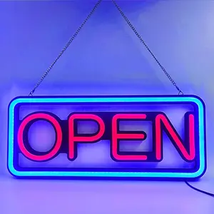 เปิดร้านป้ายปิดร้านเปิดโคมไฟแขวนธุรกิจ24ชั่วโมงร้านนีออนป้ายเปิด Led