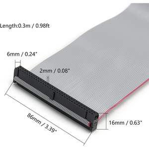 Conector de cable plano IDC de 64 pines Fielect, cable gris de 30cm y paso de 2,54mm para dispositivos electrónicos de servidor y placa base - Product Image 5