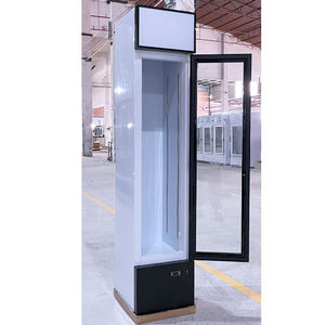 Congelador vertical con puertas de vidrio Congelador sobre ruedas Congelador Delgado Refrigerador <span class=keywords><strong>Pepsi</strong></span> con puerta de vidrio para bebidas - Product Image 2
