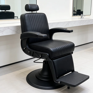 Minimalist Streamline Salon Chair With Heavy Aluminum Alloy Frame Semi Recline Function For Luxury Chain Salon Beauty Salon Furn - Product Image 1