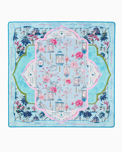 Tapis de <span class=keywords><strong>Mahjong</strong></span> Américain de Luxe Style Floral, Taille Standard US, Surface Imperméable et Silencieuse, Thème Rose et Bleu pour Soirées Jeux - Product Image 4