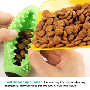Jouet interactif pour chien, distributeur de friandises, balle de distribution lente, résistante aux morsures, en TPR, pour l'entraînement et le comportement, jouets à mâcher - Product Image 3