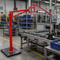 Lengan Robot Pneumatik dengan Gripper Mekanis, Manipulator Pneumatik Mobile untuk Operasi Penjepit Karung Pakan Biji-bijian