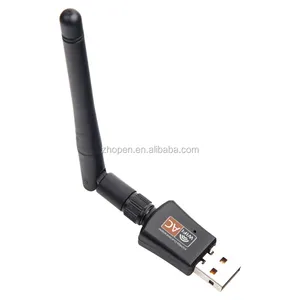 Groothandel 5ghz wifi adapter card-600 Mbps Dual Band Wif Adapter Draadloze Netwerkkaart 2.4/5Ghz Wifi Usb Dongle Antenne 802.11AC Voor Pc dongle