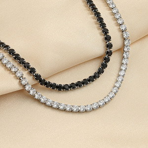 <span class=keywords><strong>Bracciale</strong></span> Tennis in Argento di Alta Gioielleria Acciaio Inossidabile Logo Personalizzato Zirconia Cubica 3mm 4mm 5mm <span class=keywords><strong>Bracciale</strong></span> Tennis per <span class=keywords><strong>Uomo</strong></span> <span class=keywords><strong>e</strong></span> Donna - Product Image 4