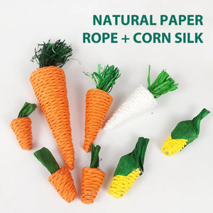 Juego de juguetes para conejos, combinación de hámster, hierba Molar, heno en forma de zanahoria, juguetes para masticar mascotas para Chinchilla, conejillo de indias, conejos, hámster - Product Image 4