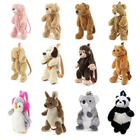 Jouet animal en peluche personnalisé ours en peluche sac à dos pour enfants ours en peluche sac à dos dessin animé sac d'école en peluche sac pour tout-petits