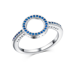 Anello Unisex di Moda per Coppie con Zircone Scintillante, in Lega di Rame Regolabile, Stile Moderno, Regalo di Fidanzamento - Product Image 2