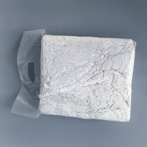 Trapos de limpieza de algodón blancos con estampado, trapos absorbentes de aceite recuperados para limpieza. - Product Image 1