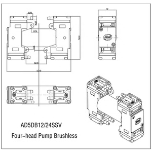 Prélèvement de produits chimiques médicaux sous vide poussé Micro pompe à <span class=keywords><strong>air</strong></span> électrique 12V DC pompe à vide d'aspiration