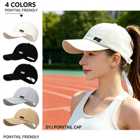 Casquette de baseball personnalisée brodée pour femme, ajustable, à visière ouverte, respirante, protection solaire, style sport et mode, vente en gros