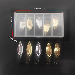 Ensemble de 10 pièces leurre méné à longue coulée crochet unique 2.5 3.5 5g matériel de plomb appât en métal en forme de cuillère pour bar <span class=keywords><strong>brochet</strong></span> <span class=keywords><strong>petit</strong></span> blanc - Product Image 3