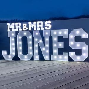 Decorazioni per Matrimoni, Lettere LED 3D MR&MRS, Certificato CE RoHs, Lettere d'Amore da 4 Piedi, Alimentate da Trasformatore, Grandi Lettere Luminose - Product Image 4