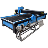 Máquina cortadora de tubos de hoja de plasma CNC multifuncional 1530 63A de 4 ejes con eje giratorio
