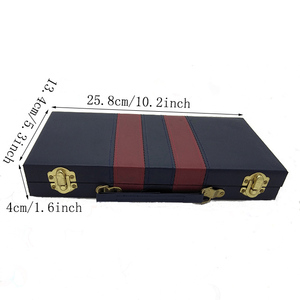 Bộ trò chơi lớn 6 trong 1 với hộp da backgammon cờ vua Domino nhiều trò chơi trong một bộ trò chơi trên bàn - Product Image 3