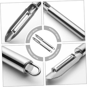 Factory Wholesale Multi-function Eco-Friendly Silver Stainless Steel Vegetable Peeler Fruit Carrot <b>Spoon</b> <b>Measuring</b> - Product Image 2