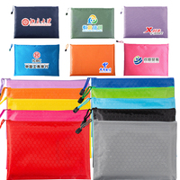 Sac de classement en toile PVC A5 personnalisé avec impression de football, fermeture éclair, logo imprimé, pour le rangement de documents d'étudiant ou de bureau, ou l'utilisation scolaire