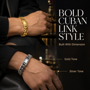 Pulsera de Eslabones Cubanos Cruzados Martillados de Latón Chapado en Oro de 18K, Resistente al Deslustre e Impermeable, de 17mm de Ancho, para Hombre, Estilo Hip Hop Moderno - Product Image 6