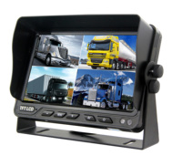 Monitor de Camión de 10.1 Pulgadas Más Vendido en 2025, Monitor AHD de Imagen Cuádruple, Monitor de Video para Automóvil de 4 Canales