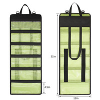 Sac de leurre 6 poches PVC housse de protection sac de pêche Durable pêche à la traîne leurre boîte 31 "X 12" sac de rangement de poisson