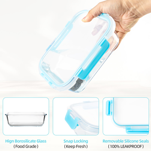 <b>Kitchen</b> Pantry Food <b>Storage</b> and Container Glass Food <b>Storage</b> Container With Stainless Steel Lid - Product Image 3