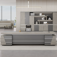 Nuevo Conjunto de Muebles de Oficina Ejecutivos de Madera, Escritorio en Forma de L para CEO con Archivador