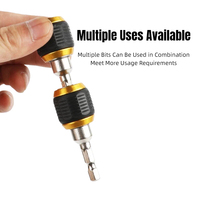 Adaptateur rapide en alliage d'aluminium à tige hexagonale JUBOSHI pour perceuse à main, connecteur de manchon à grande tête autobloquant pour perçage du métal, modèle A2I01