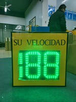 Panneau de signalisation routière à LED alimenté par énergie solaire, en PVC jaune, étanche, affichage radar de vitesse, certifié CE RoHS, pour la sécurité des zones scolaires