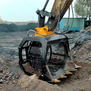Cubo de cribado de excavadora con cesta de rejilla ajustable, perfecto para suelos pedregosos y gestión de residuos - Product Image 5