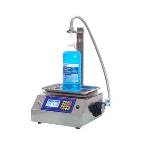 Pequeno automático mel água mineral desinfecção água licor comestível óleo cola líquido viscoso pesando máquina de enchimento