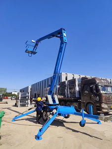 Plateforme élévatrice articulée hydraulique remorquable de 14 m et 200 kg, certifiée CE, pour travaux de réparation de <span class=keywords><strong>lampadaires</strong></span> et de façades - Product Image 6