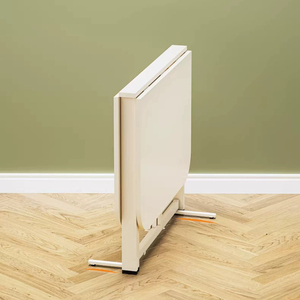 Tavolo <span class=keywords><strong>da</strong></span> Pranzo Rettangolare Multifunzionale Pieghevole con Piano in Truciolato Bianco Antimacchia e Base in Metallo Rinforzata Stabile - Product Image 2