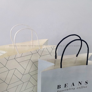 Bolsas Ecológicas de Color Amarillo Claro con Asas, Estilo Lujoso, para Clínicas, Farmacias, Bancos, Centros Comerciales, Regalos, Comida para Llevar, Café, Té - Product Image 2
