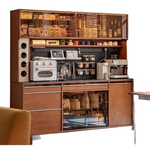 Italian Retro Solid Wood <b>Sideboard</b> With Storage Cabinet For Living Room Vintage Coffee Bar Furniture - Product Image 5