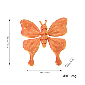 Adorno de Mariposa Móvil Creativo Impreso en 3D - Figura Decorativa de Escritorio con Articulaciones Flexibles Iridiscentes en Degradado - Product Image 5