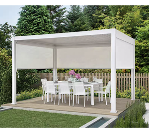 Pergola extérieure bioclimatique moderne Persienne en aluminium Usine OEM Cadre métallique 3x3 3x4 4x4 <span class=keywords><strong>6x4</strong></span> Tailles M Garages Auvents Carports - Product Image 2