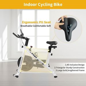Bicicleta Estática Ifasa D0100HADRKU con Monitor LCD, Transmisión por Cadena, para Uso Doméstico, Color Blanco - Product Image 4