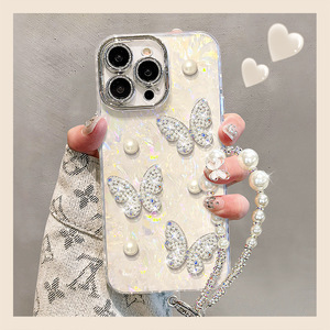 Bracelet miroir de luxe pour filles, étui de téléphone portable accessible pour iPhone 16 15 14 13 12 Pro Max - Product Image 4