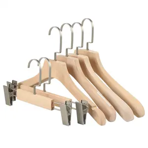 Top armadio di moda di lusso a buon mercato pantaloni in legno sottile cappotto vestiti per <span class=keywords><strong>bambini</strong></span> grucce per <span class=keywords><strong>bambini</strong></span> - Product Image 2