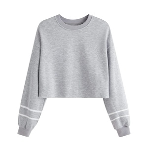 Fabricantes de Ropa, Sudaderas Personalizadas para Mujer, Casuales, de Manga Larga, con Dobladillo sin Rematar, Color Gris, Talla M, Tienda de Ropa para Mujer - Product Image 5