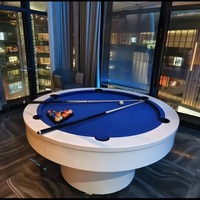 Table de billard ronde multifonctionnelle haut de gamme - Table de billard moderne et élégante avec plusieurs options de couleurs pour la maison